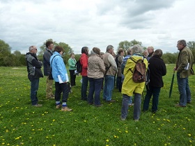 The group in the town centre, standing on the berm of Ermine St. (Margery 2).